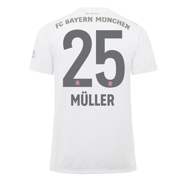 Camiseta Bayern Munich NO.25 Muller Segunda equipo 2019-20 Blanco